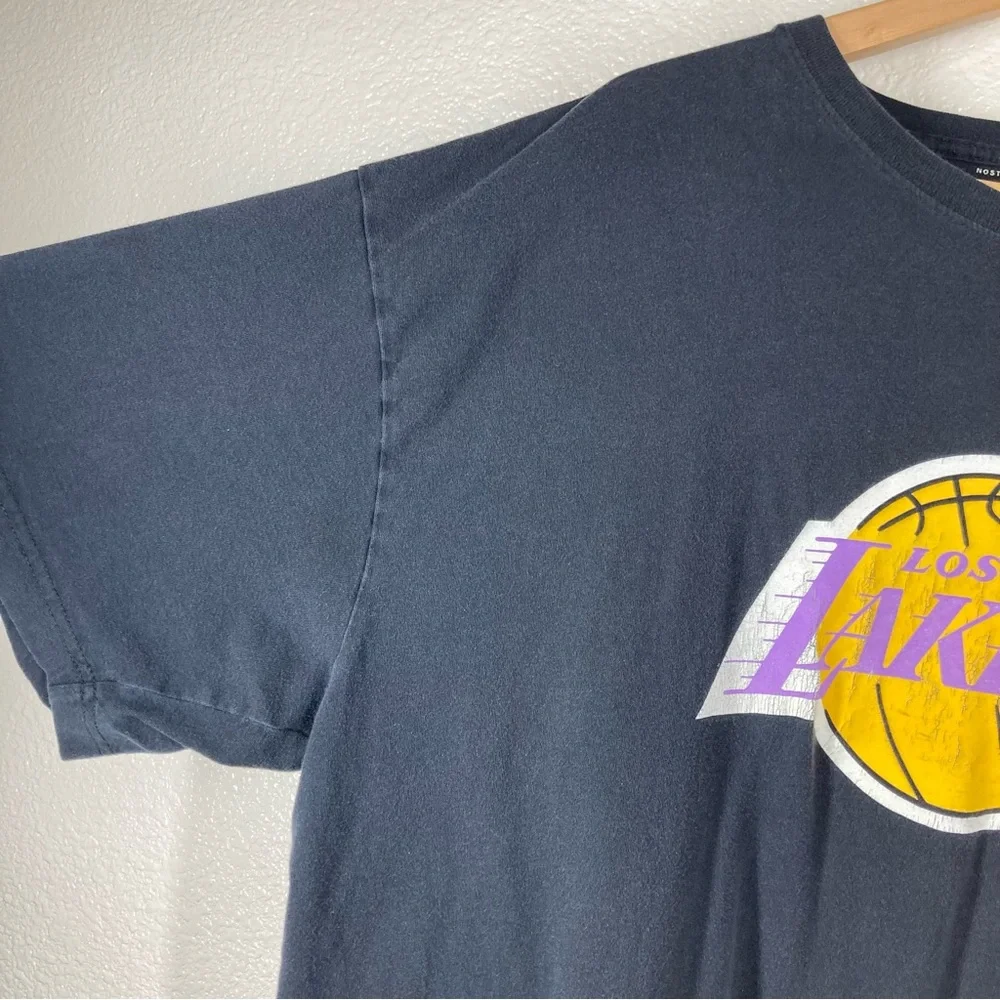 Los Angeles Lakers Mitchell & Ness Tee Shirt XXL Black Yellow Cotton - Picture 9 of 16